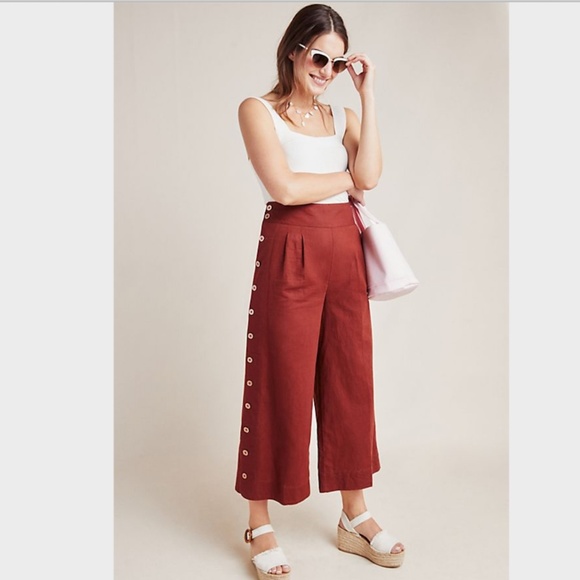 Anthropologie Pants - NWT Anthropologie Buttoned Wide-Leg Pants
